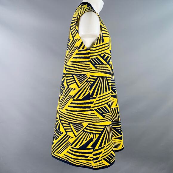 COMME des GARCONS HOMME PLUS Size M Yellow Navy Geometric Polyester Pullover - Picture 2 of 6